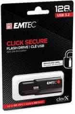 Emtec USB flash disk "B120 Click Secure", 128GB, USB 3.2, šifrované, ECMMD128GB123