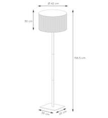 LUCIDE  Stojací lampa Maggie 1xE27, průměr 42 cm