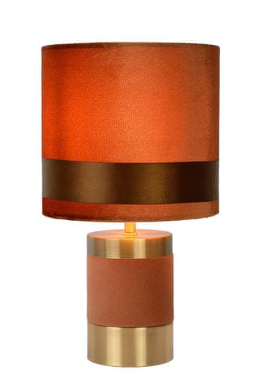 LUCIDE  Stolní lampa Frizie Brown, průměr 18cm