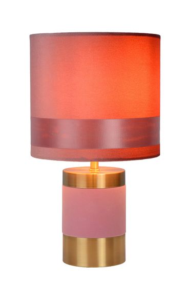 LUCIDE  Stolní lampa Frizie Pink, průměr 18cm