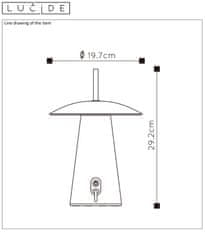 LUCIDE  Dona Anthracite stolní venkovní LED lampa, IP54