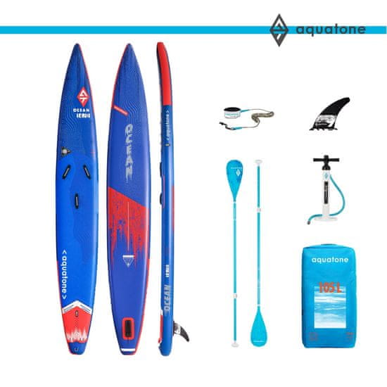 AQUATONE Ocean 14'0" - 2022 nafukovací paddleboard + dárek lodní pytel EG Expedition 2.0 - 20L