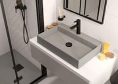 BPS-koupelny Čtvercová sprchová vanička Correo 90x90 cm, granit, šedá metalic - KQR S41B