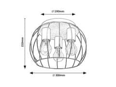Rabalux Rabalux stropní svítidlo Kamala E27 3x MAX 25W černá 5293