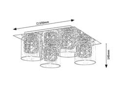 Rabalux Rabalux stropní svítidlo Duchess G9 4x MAX 40W chromová 3115