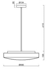 OSMONT OSMONT 61705 EDNA P5 závěsné skleněné svítidlo bílá IP40 4000 K 27W LED DALI