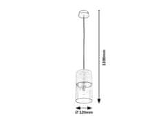 Rabalux Rabalux závěsné svítidlo Zelkova E27 1x MAX 40W polírovaný hliník 3154