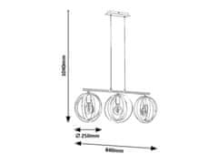 Rabalux Rabalux závěsné svítidlo Cortado E27 3x MAX 40W černá 5361