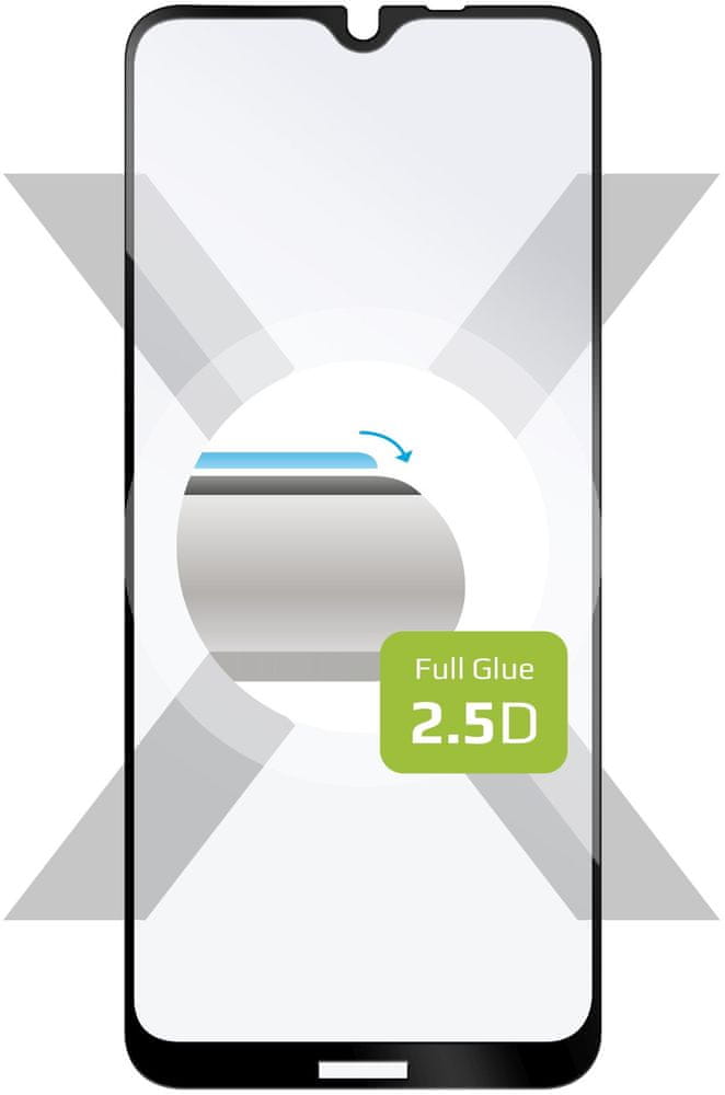 FIXED ochranné tvrzené sklo Full-Cover pro Nokia C21 Plus, lepení přes celý displej, FIXGFA-939-BK, čiré/černé
