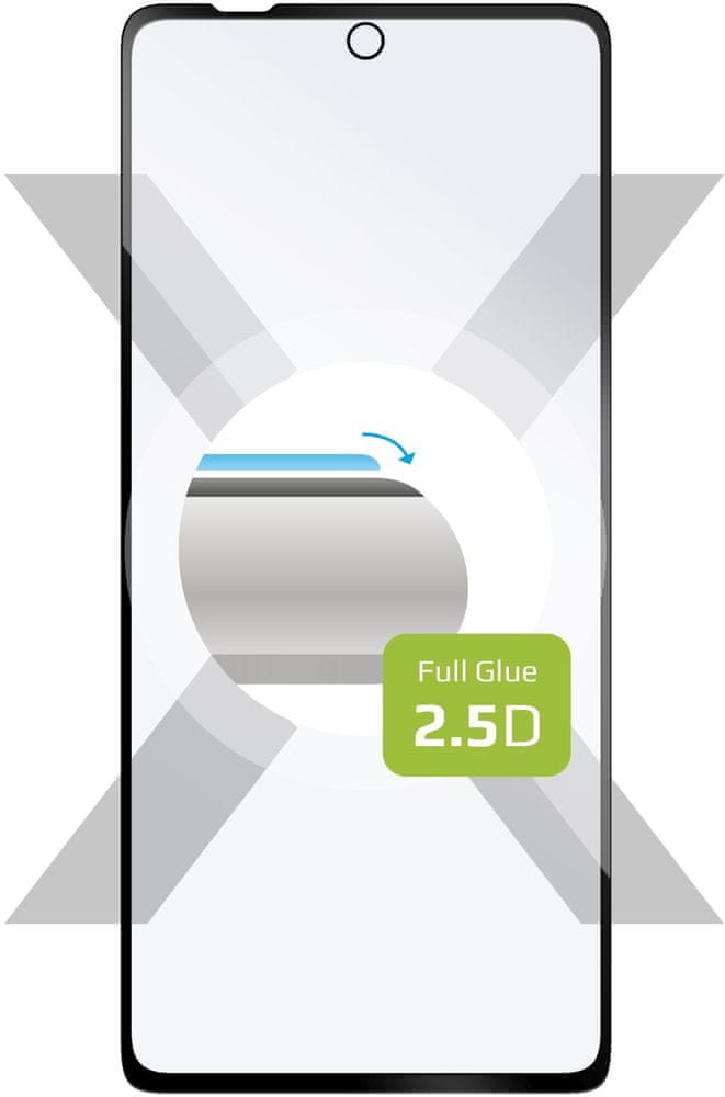 FIXED ochranné tvrzené sklo Full-Cover pro Motorola Edge 30 Pro 5G, lepení přes celý displej, FIXGFA-943-BK, čiré/černé