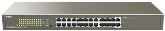 Tenda TEG1124P-24-250W - 24x100/1000 + 2xRJ45/SFP, kovový, rack, PoE (225W)