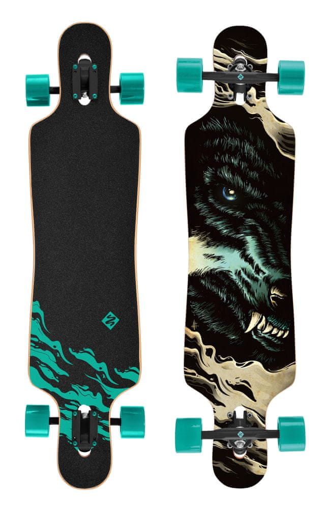 Street Surfing Longboard FREERIDE 39"CURVE Wolf-artist series