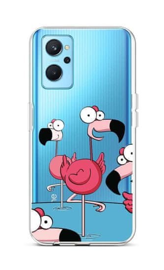 TopQ Kryt Realme 9i silikon Cartoon Flamingos 73046