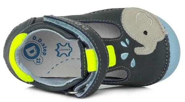 D-D-step chlapecké barefoot sandály H015-549A tmavě modrá 20