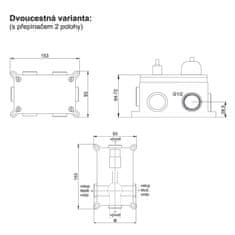 Mereo Dita sprchová baterie podomítková s přepínačem, Mbox, oválný kryt CBE60106DB - Mereo