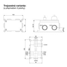 Mereo Sprchový set: CB60157A ,CB496, CB475G, CB700C, CB111F CB60157B2 - Mereo