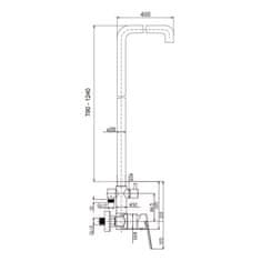 Mereo Viana baterie se sprchovou soupravou CBE60104SD - Mereo