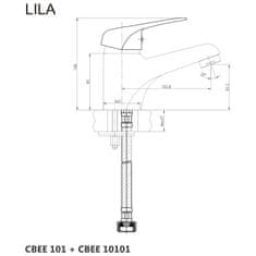 Mereo Lila umyvadlová baterie stojánková s výpustí CBEE101 - Mereo