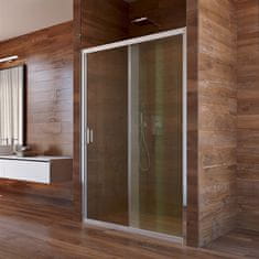 Mereo Lima sprchové dveře zasunovací, dvoudílné, 120x190 cm, chrom ALU, sklo 6 mm CK80422K - Mereo