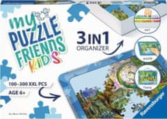 Ravensburger Sada pro skládání puzzle My Puzzle Friends Kids 3v1 modrá