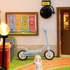 HABARRI COPY Miniatura domečku DIY LED, kreativní sada, škola