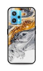 TopQ Kryt LUXURY Realme 9 Pro+ pevný Marble šedo-zlatý 73152