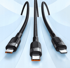 Mcdodo Sada kabelů pro telefon Mcdodo USB - USB typ C / microUSB / Lightning 1,2 m CA-0930