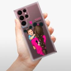 iSaprio Silikonové pouzdro - Mama Mouse Brunette and Boy pro Samsung Galaxy S22 Ultra 5G