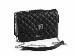 Kraftika 1ks černá kabelka prošívaná crossbody 15x22,5 cm