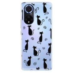 iSaprio Silikonové pouzdro - Cat pattern 05 - black pro Huawei Nova 9