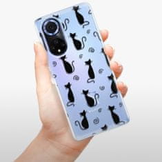 iSaprio Silikonové pouzdro - Cat pattern 05 - black pro Huawei Nova 9