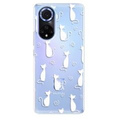 iSaprio Silikonové pouzdro - Cat pattern 05 - white pro Huawei Nova 9