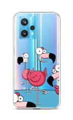 TopQ Kryt Realme 9 Pro+ silikon Cartoon Flamingos 73225