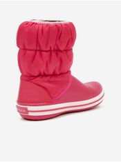 Crocs Růžové holčičí sněhule dětské Crocs Winter Puff 34-35