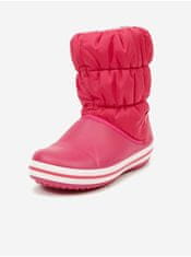 Crocs Růžové holčičí sněhule dětské Crocs Winter Puff 34-35