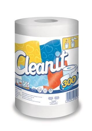 Lucart Professional Papírové utěrky "CLEANIT 300", bílá, 2-vrstvé, role, 852347