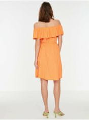 Trendyol Oranžové dámské šaty s odhalenými rameny Trendyol XS