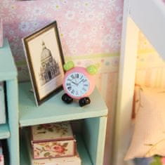HABARRI Miniatura domečku DIY LED, kreativní sada, dřevěný pokoj