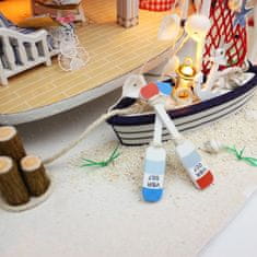 HABARRI Miniatura domečku DIY LED, kreativní sada, loď