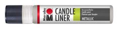 Marabu Candle Liner na svíčky - metalický stříbrný 25 ml