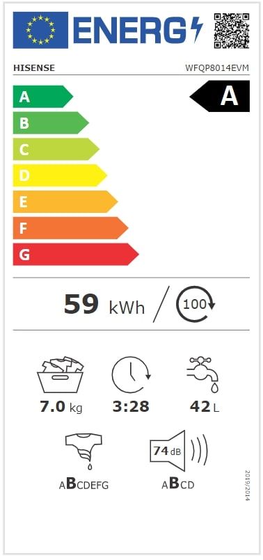 Hisense pračka WFQP8014EVM + záruka 10 let na motor