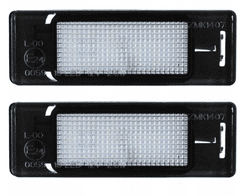 CO2 Sada 2 LED svítilen na SPZ, AutoTune, pro Citroen BERLINGO, Citroen C2, C3 I, C3 Pluriel, C4 GRAND PICASSO I, Citroen C4 I, Citroen C5 II, Citroen C6, Citroen C8, Citroen DS3, Citroen DS3, L0019