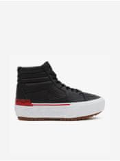 Vans Černé dámské kožené kotníkové tenisky na platformě VANS UA SK8-Hi Stacked 42