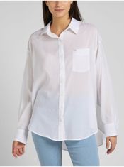 Lee Bílá dámská volná košile s prodlouženou zadní částí Lee M