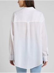Lee Bílá dámská volná košile s prodlouženou zadní částí Lee L