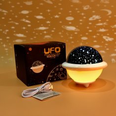 HABARRI Dětská noční lampička hvězdicový projektor UFO