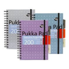 Pukka Pad Spirálový sešit "Metallic Project Book", mix barev, A5, linkovaný, 100 listů, 6336-MET