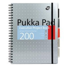 Pukka Pad Spirálový sešit "Metallic Project Book", mix barev, A4+, linkovaný, 100 listů, 6970-MET