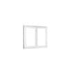 TROCAL Plastové okno | 130x130 cm (1300x1300 mm) | bílé | dvoukřídlé bez sloupku (štulp) | pravé | TROJSKLO