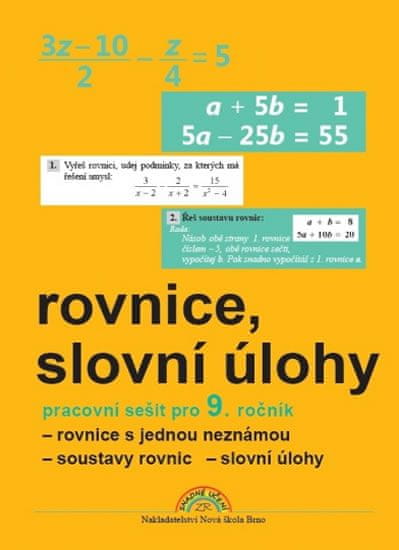 Rosecká Zdena: Algebra 9 (rovnice a sl.úlohy), pracovní sešit